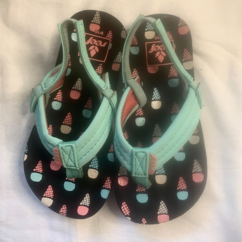 Reef Childs 'Ice Cream' Flip Flop Sandals Size 9/10 (Age 3 – 4 Yrs) - Picture 5 of 6